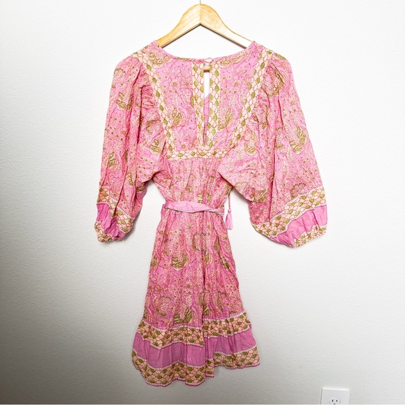 NWT Anthropologie Cleobella Magdalena India Cotton Paisley Floral Mini Dress S - Picture 10 of 11